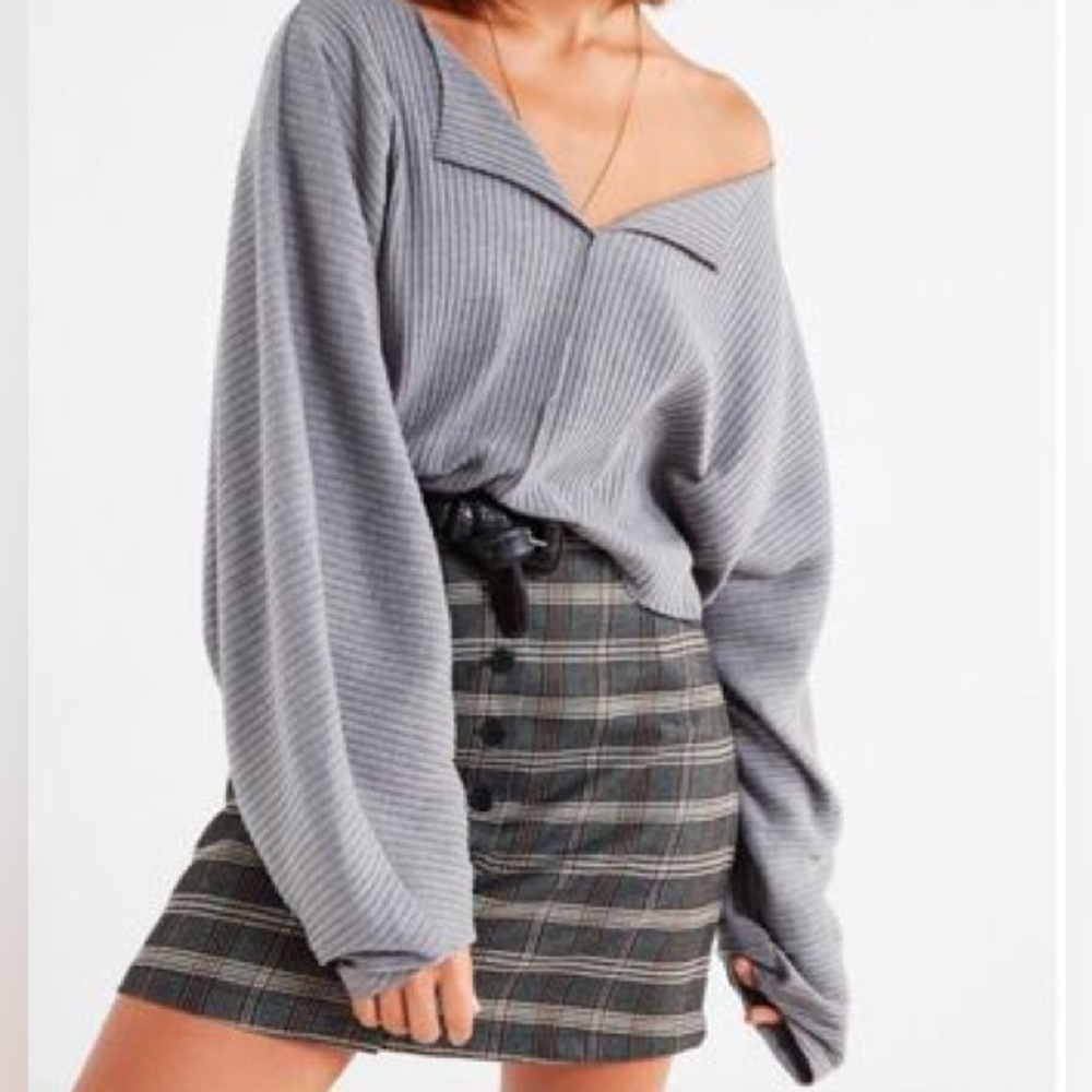 Urban Outfitters Ribbed Cropped Long Sleeve